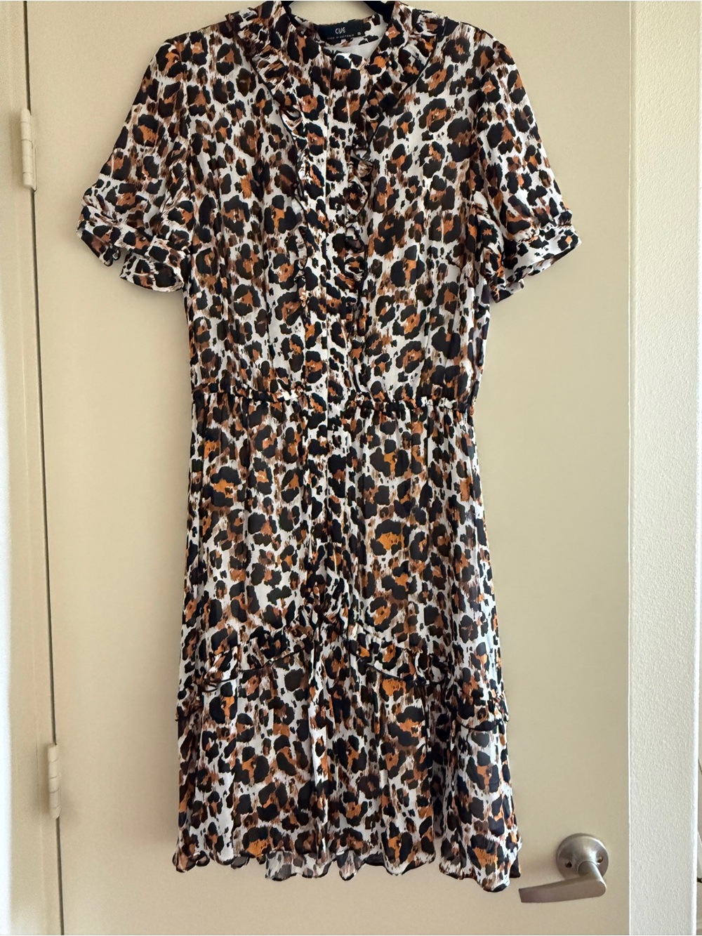 Cue Leopard Print Dress in Black, Brown, White